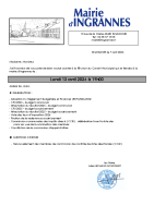 convoc conseil 13 avril 2026